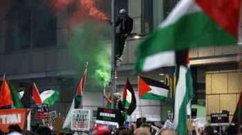 في أمريكا.. متظاهرة رفعت علم فلسطين وأحرقت نفسها أمام قنصلية الكيان