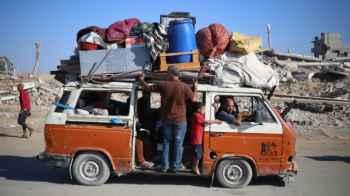 From the rubble to the unknown… the Palestinian carries his home in his heart.