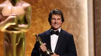 Tom Cruise receives honorary Oscar with emotional speech