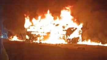 Massive Fire.. "Video" Documents Tragedy of Passenger Bus After Collision Causing Casualties