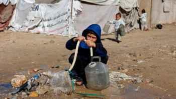 Gaza’s children search for water amid freezing cold and worsening hunger