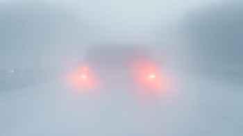 Man dies after driving into a water-filled pit in fog