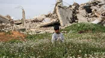 When children defeat destruction… flowers are born from the rubble of Gaza