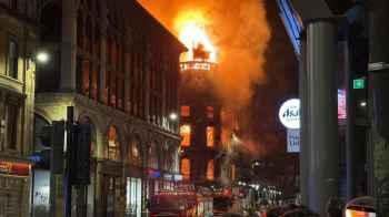 Historic Building in Scotland Collapses in Massive Fire  – Video