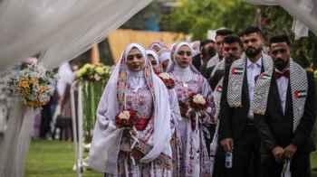 A wedding amid the ruins of war.. Gaza declares the triumph of life