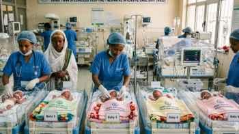 Ethiopian woman blessed with quintuplets in rare birth after 12 years of trying